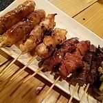 Kushi Yaki Hompo - つくね、鶏モモ、レバー、ハツ、シロ