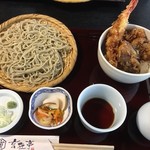 玄杜亭 - 小天丼とそばのセット　1100円