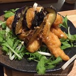 和夢茶Cafe - 本日のランチ「鶏天と茄子の油淋ソース」（1300円税込）