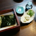 手打ち蕎麦　みたに - 「そばがき」薬味