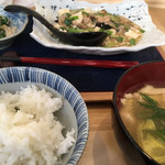 まはまんま - ・日替わり定食 揚げナスと豆腐のそぼろあんかけ