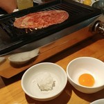 好ちゃん - 一口ごはんと卵黄で焼き上がり待ちです