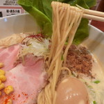 暁 製麺 - 五徳味噌らぁ麺+味玉。770+100