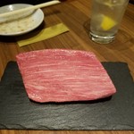 焼肉 ジャンボ - ヒレステーキ　時価　焼く前　肉の塊