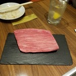 焼肉 ジャンボ - ヒレステーキ　時価　焼く前　肉の塊