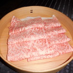 瀬里奈 - 　栃木県産の特選牛サーロインのしゃぶしゃぶ肉・その２です。