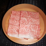 瀬里奈 - 　栃木県産の特選牛サーロインのしゃぶしゃぶ肉・その３です。