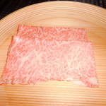 瀬里奈 - 　栃木県産の特選牛サーロインのしゃぶしゃぶ肉が、残り２枚となったところです。