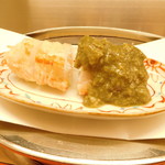 くすのき - 蒸し蟹足　蟹味噌ソース