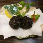 杉寿司 - 里芋の黒ゴマ揚げ饅頭