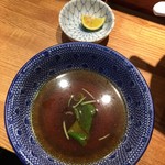 つけそば 神田 勝本 - スープ割したスープ