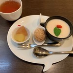 中国料理 かなめ - デザート盛合わせ(杏仁豆腐)