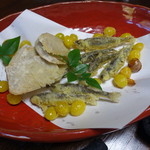 かたつむり - 親芋(里芋)、もろこ、銀杏 天ぷら