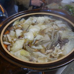 かたつむり - キノコ鍋、天然クレソン、猪肩ロース、熊（熊は追加）