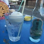 noconico cafe - 能古島ソーダにすだちシャーベットをトッピング