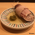 はらまさ - 寒鰤しゃぶを胡麻油と柚子胡椒