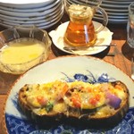 ブリコラージュ ブレッド アンド カンパニー ダイニング・カフェ - 季節野菜のクワトロフロマージュと加賀棒茶。20190115