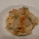 カンテサンス - ポロ葱とエビ