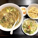 華 - ザーサイ肉ラーメン（700円）＋セット（250円）