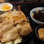 定食のむさしの - 鉄板豚カルビー定食