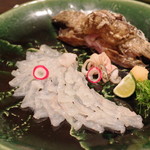 郷土味 かけはし - オコゼの薄造り