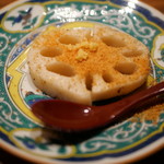 くずし鉄板 あばぐら - からすみ蓮根