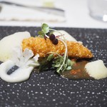 レミニセンス - アカザエビのアーモンド揚げ　アボガド　