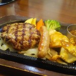 スエヒロ館 - ハンバーグ170gミックスグリルセット1580円