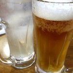 食べ飲み放題 居食屋 よしれい - 生ビールとチューハイ