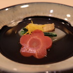 味あら井 - 蕪含め煮 穴子塩漬け