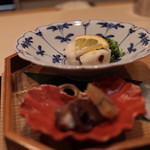 味あら井 - 唐墨大根餅、白子焼き、タコ柔らか煮、子持ち昆布