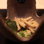 味あら井 - いぶりがっこ、アンコウ肝