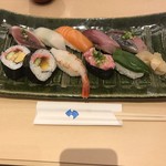 築地寿司清 - Aランチ1080円！
鰹、烏賊、サーモン、鯵、生海老、オクラ、ネギトロ軍艦、太巻！