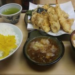 Imoya - 天ぷら定食&牡蠣天　¥850