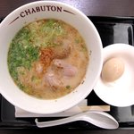 Chabuyatonkotsuraamenchabuton - ちゃぶとん塩らぁ麺＋半熟味付玉子