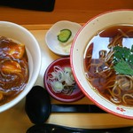 Tsukuba Soba Monogatari - 蕎麦屋のカレー丼とかけ蕎麦(980円)