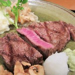 Bifukurabumitani - 黒毛和牛（A4）フィレ網焼きステーキ。この焼き加減。