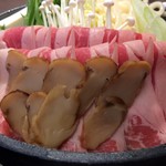 Washoku Sato - 松茸と牛すきうどん鍋停定食