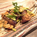 難波なかや - まぐろのカマ醤油焼き アーリオオーリオ風 