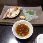 すし処 睦月 - 渡り蟹とカワハギのお造り