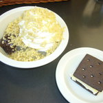 新栗パフェと雪こんチーズ