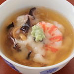 Kyouryou rishidashi ryouriki raya - 冬の京料理　かぶら蒸し　優しいおだしも当店の自慢です