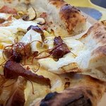 真鶴ピザ食堂KENNY - ボローニャソーセージと卵のアップ（2018.12）