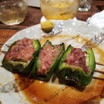 鳥茂 - ピーマンの肉詰め　400円　