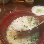 鳥茂 - 鶏ガラスープ茶づけ    ゴマ　白味噌を使用  