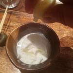 鳥茂 - 塩アイス　400円　レモン絞り　レアチーズケーキの味に