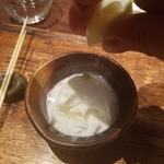 鳥茂 - 塩アイス　400円　レモン絞り　レアチーズケーキの味に