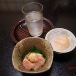 すし処 睦月 - 地酒＆ガリ＆半生に炙った明太子♪