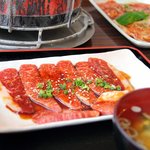 備長炭焼肉 てんてん - 愛宕カルビ定食