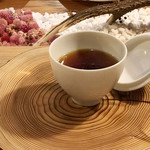 bistro Chic - 美山産ジビエ(鹿と猪)のコンソメスープ('18.11月 夜)